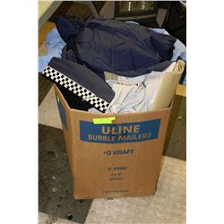 BOX OF MILITARY/POLICE UNIFORM SHIRTS & TIES