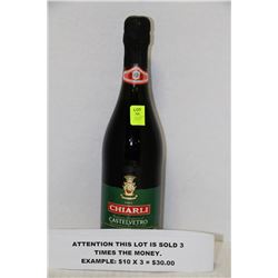 750ML BOTTLE CHIARILI CRACKLING RED WINE 9%
