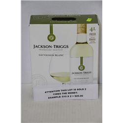 4 LITRE BOX JACKSON TRIGGS SAUVIGNON BLANC 12% X2
