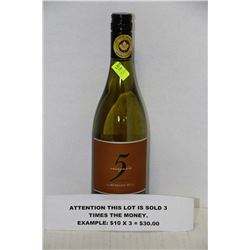 750ML BOTTLE OF 5 BY MISSION HILL 2012 CHARDONNAY