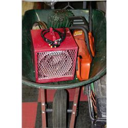 WHEEL BARROW WITH ELECTRIC HEATER, 2 CYLINDER AIR