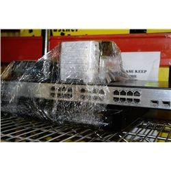 LOT WITH D-LINK SWITCH, HARDRIVE ENCLOSURE, BLU-