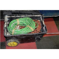 TOOL BOX FILLED WITH EXTENSION CORDS