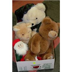 BOX OF STUFFED BEARS