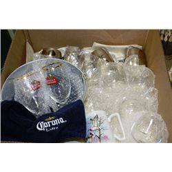 BOX W/SS COORS LIGHT BEER MUGS, BRANDY