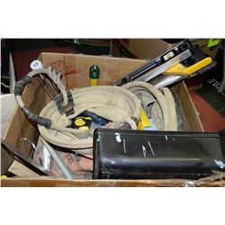 LARGE BOX W/DRYWALL, CARPENTRY,