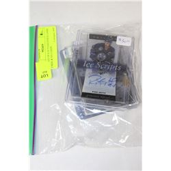 BUNDLE OF 8 AUTOGRAPHED, GAME USED, & YG CARDS