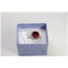 Image 1 : .925 SILVER LAB RUBY & CZ - SIZE 7