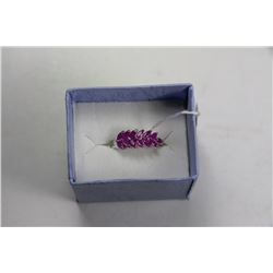 .925 SILVER NATURAL RUBY RING - SIZE 6.5