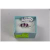 Image 1 : .925 SILVER NATURAL RUBY & CZ RING - SIZE 6.5