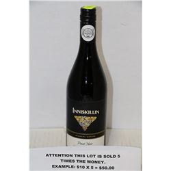 750ML BOTTLE INNISKILLIN PINOT NOIR 13% X5