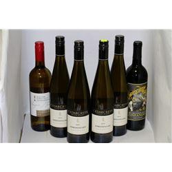 SIX ASSORTED 750ML BOTTLES WHITE WINE
