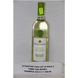 750ML BOTTLE BERINGER PINOT GRIGIO 12.5% X4