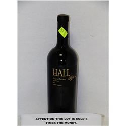 750ML BOTTLE HALL RED WINE 14.9% X6
