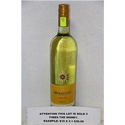 750ML BOTTLE MIRASSOU REISLING WHITE WINE 11.5% x3