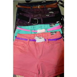 6 PRS OF GIRLS SHORTS SIZE 1-14