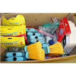 LARGE BOX OF CLEANING SUPPLIES