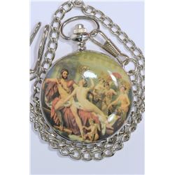 ANTIQUE DESIGN QUARTZ POCKET WATCH