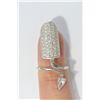 Image 1 : STERLING SILVER CUBIC ZIRCONIA NAIL RING