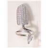 Image 2 : STERLING SILVER CUBIC ZIRCONIA NAIL RING