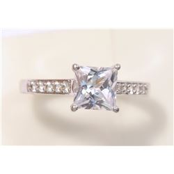 STERLING SILVER CUBIC ZIRCONIA RING