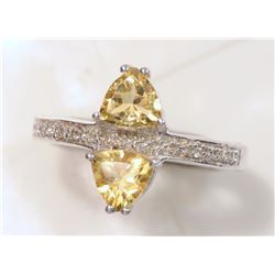 STERLING SILVER CITRINE RING