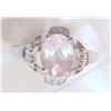 Image 1 : STERLING SILVER ROSE QUARTZ RING