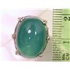 Image 2 : STERLING SILVER GREEN AGATE RING