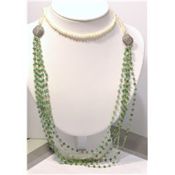 STERLING SILVER GOLD PLATED GREEN AMETHYST &