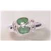 Image 1 : STERLING SILVER EMERALD RING