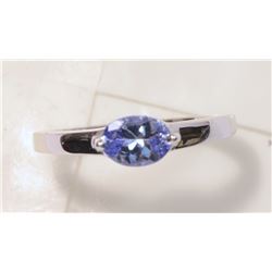 STERLING SILVER TANZANITE RING