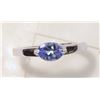 Image 1 : STERLING SILVER TANZANITE RING