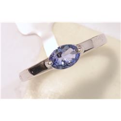 STERLING SILVER TANZANITE RING