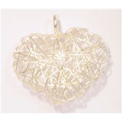 STERLING SILVER HEART DESIGN PENDANT (APP. 6.83g)