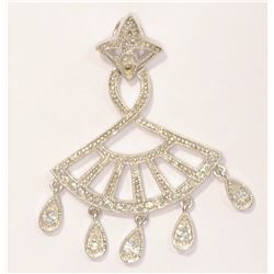 STERLING SILVER CUBIC ZIRCONIA PENDANT