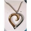 Image 1 : CUBIC ZIRCONIA HEART DESIGN PENDANT NECKLACE