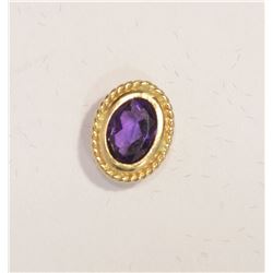 14K GOLD AMETHYST PENDANT