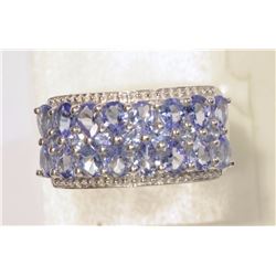 STERLING SILVER TANZANITE RING