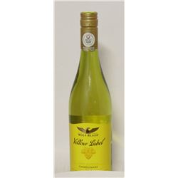 BOTTLE OF YELLOW LABEL CHARDONNAY X3