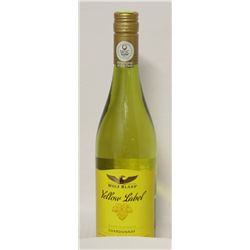 BOTTLE OF YELLOW LABEL CHARDONNAY X3