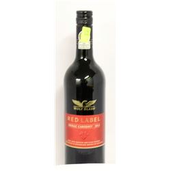 BOTTLE OF RED LABEL SHIRAZ CABERNET X2