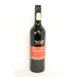 BOTTLE OF RED LABEL SHIRAZ CABERNET