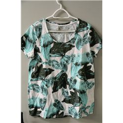 LADIES BLUE MATERNITY SHIRT SIZE S