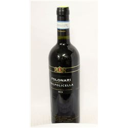 BOTTLE OF FOLONARI ITALIAN RED WINE X3