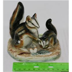 HANDPAINTED SQUIRREL FIGURINE
