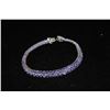 Image 1 : #20-SILVER TANZANITE (8.70CT) TENNIS BRACELET