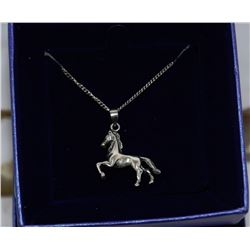 925 SILVER PONY PENDANT AND CHAIN