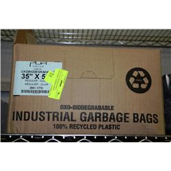 CASE OF 200 BIODEGRADABLE INDUSTRIAL GARBAGE BAGS