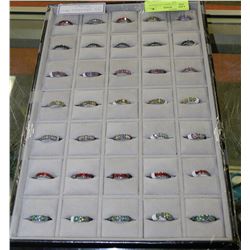 RING DISPLAY WITH 35 STAINLESS STEEL RINGS