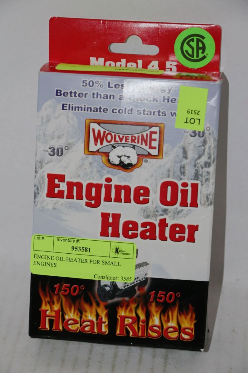 ENGINE OIL HEATER FOR SMALL ENGINES Kastner Auctions